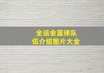 全运会篮球队伍介绍图片大全