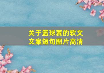 关于篮球赛的软文文案短句图片高清