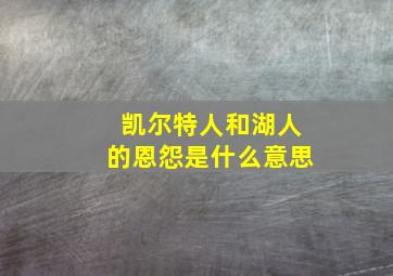 凯尔特人和湖人的恩怨是什么意思