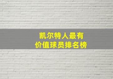 凯尔特人最有价值球员排名榜