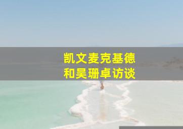 凯文麦克基德和吴珊卓访谈