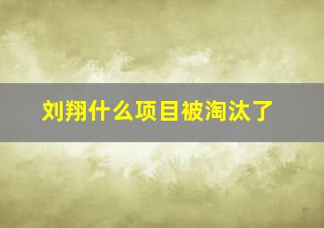 刘翔什么项目被淘汰了