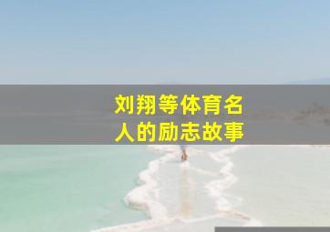 刘翔等体育名人的励志故事