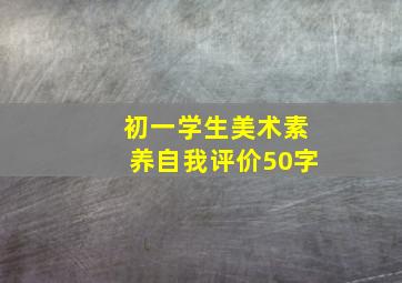 初一学生美术素养自我评价50字