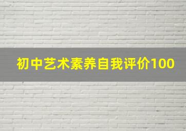 初中艺术素养自我评价100