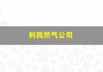 利民然气公司