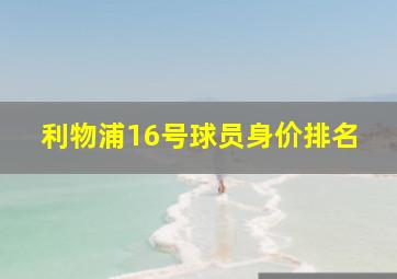 利物浦16号球员身价排名