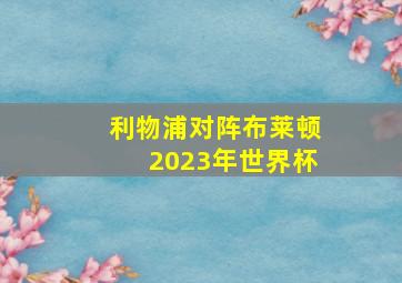 利物浦对阵布莱顿2023年世界杯