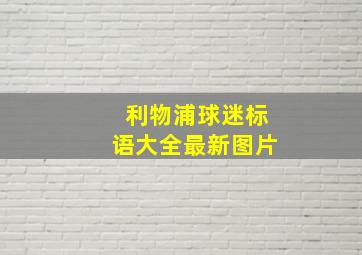 利物浦球迷标语大全最新图片