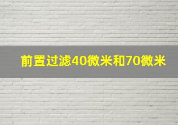 前置过滤40微米和70微米