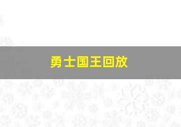 勇士国王回放