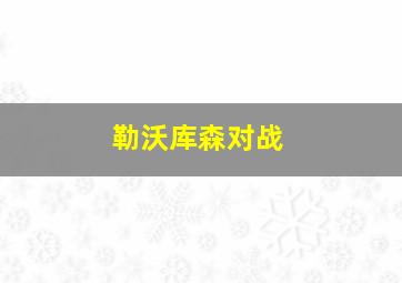 勒沃库森对战