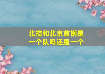 北控和北京首钢是一个队吗还是一个