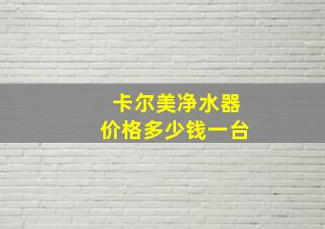 卡尔美净水器价格多少钱一台