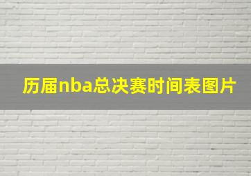 历届nba总决赛时间表图片