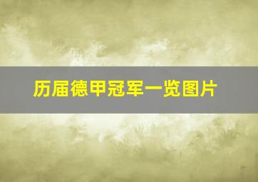 历届德甲冠军一览图片