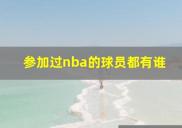 参加过nba的球员都有谁