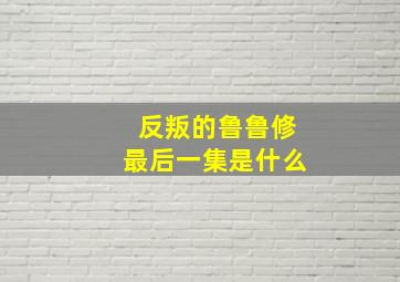 反叛的鲁鲁修最后一集是什么