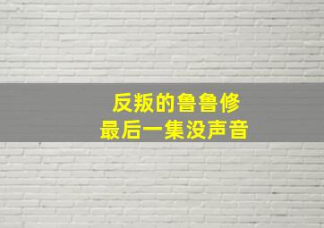 反叛的鲁鲁修最后一集没声音