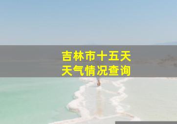 吉林市十五天天气情况查询