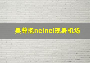 吴尊抱neinei现身机场