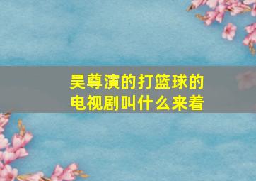 吴尊演的打篮球的电视剧叫什么来着