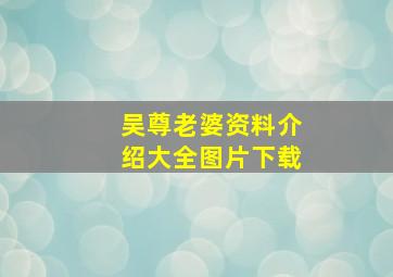 吴尊老婆资料介绍大全图片下载