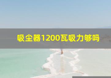 吸尘器1200瓦吸力够吗