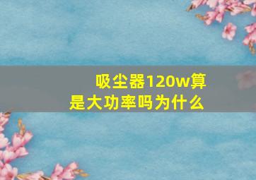 吸尘器120w算是大功率吗为什么