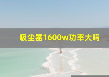 吸尘器1600w功率大吗