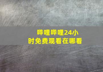 哔哩哔哩24小时免费观看在哪看