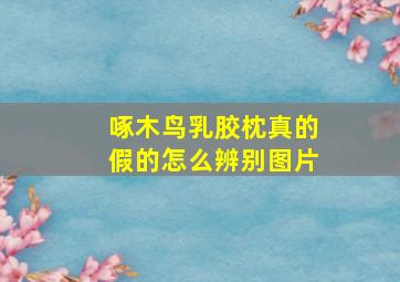 啄木鸟乳胶枕真的假的怎么辨别图片