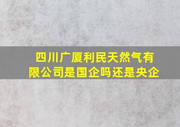 四川广厦利民天然气有限公司是国企吗还是央企