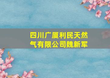 四川广厦利民天然气有限公司魏新军