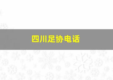 四川足协电话