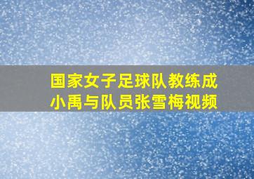 国家女子足球队教练成小禹与队员张雪梅视频