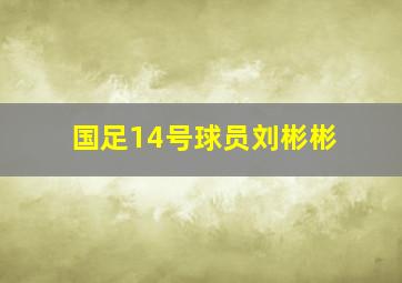 国足14号球员刘彬彬