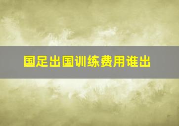 国足出国训练费用谁出