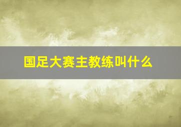 国足大赛主教练叫什么