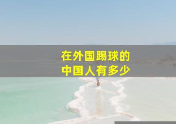 在外国踢球的中国人有多少