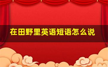 在田野里英语短语怎么说