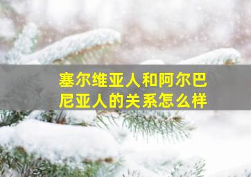 塞尔维亚人和阿尔巴尼亚人的关系怎么样