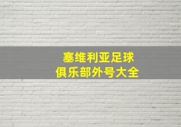 塞维利亚足球俱乐部外号大全