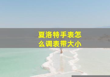 夏洛特手表怎么调表带大小