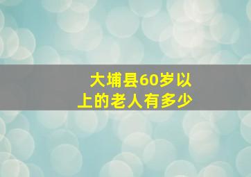 大埔县60岁以上的老人有多少