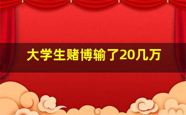 大学生赌博输了20几万