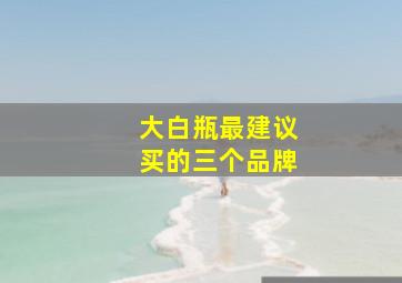 大白瓶最建议买的三个品牌