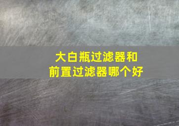 大白瓶过滤器和前置过滤器哪个好