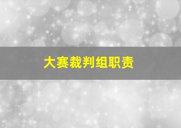 大赛裁判组职责