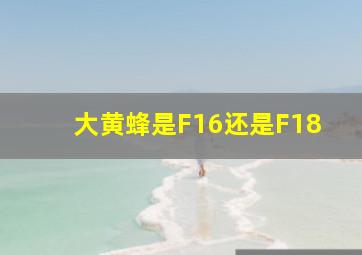 大黄蜂是F16还是F18